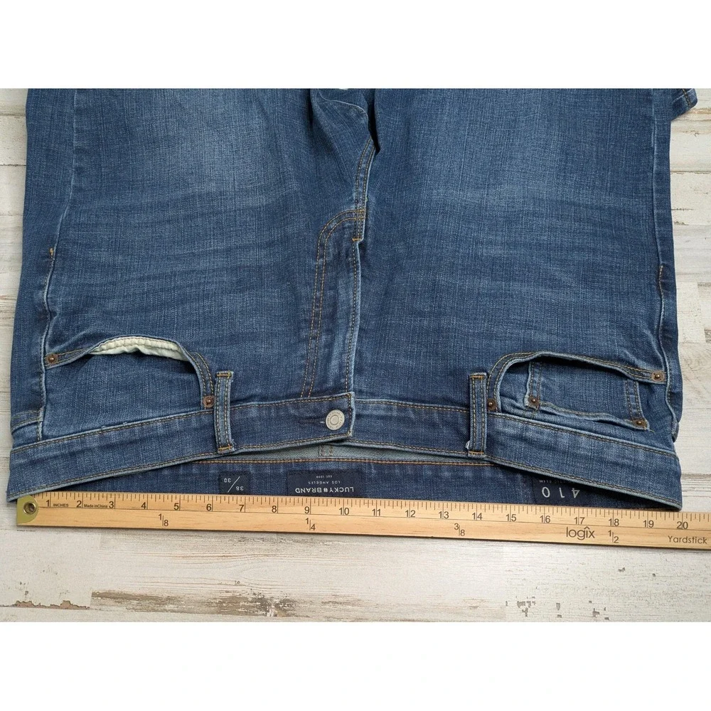 Lucky Brand 410 Jeans Mens‎ 38x30 (39x29) Athletic Slim Med Wash Blue Stretch